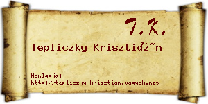 Tepliczky Krisztián névjegykártya