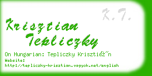 krisztian tepliczky business card